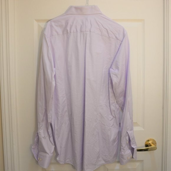 Eton Men's Contemporary Fit Long Sleeve Textured Dress Shirt White Size 17.5 - Picture 3 of 4
